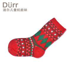 迪尔 Durr 儿童新年袜子机能袜婴儿袜男女童棉袜宝宝炫彩袜