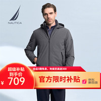 诺帝卡(NAUTICA)【商场同款】男装秋冬款防轻溅水石墨烯棉隐藏连帽棉服男JC2402