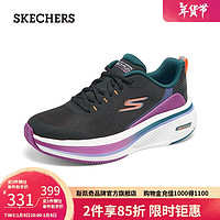 SKECHERS 斯凯奇 女士时尚百搭跑步鞋129002 黑色/多彩色/BKMT 37.5