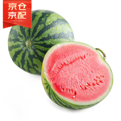 京鲜生 无籽麒麟西瓜 1粒装 单果5-7斤