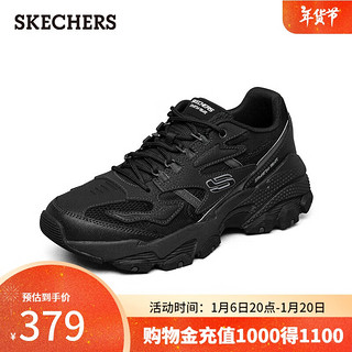 SKECHERS 斯凯奇 D'LITES系列 Sparta-Max 男子休闲运动鞋 237121/BBK 全黑色 42