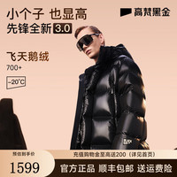 高梵黑金鹅绒服先锋3.0亮面六格羽绒服男士冬季厚外套
