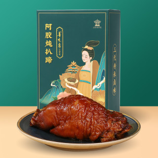 鲁味斋扒蹄山东特产非遗猪蹄熟食真空即食猪手大肘子卤味猪脚卤肉 整只阿胶炖扒蹄400克