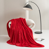 水星家纺家用床上用品毛毯法兰绒毯DH 满禧鸿福法兰绒毯 150cm×200cm/条