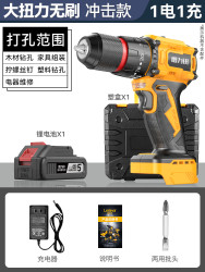 雷力迅 手电钻家用冲击钻转锂电池充电式手枪多功能打孔电动螺丝刀