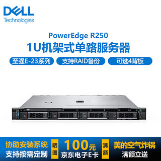 DELL 戴尔 PowerEdge R250 1U机架式服务器金蝶ERP文件共享云主机服务器  16G内存