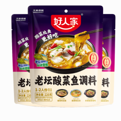 好人家 TEWAY FOOD 金汤酸菜鱼调料  220g*3袋