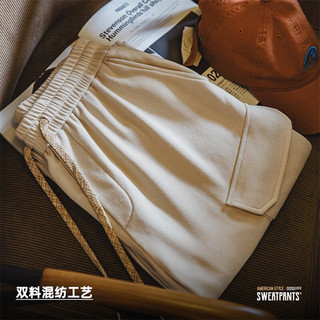 马登 MADEN工装 美式复古多口袋休闲卫裤男秋松紧腰抽绳直筒束脚运动长裤子