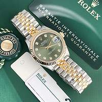 ROLEX 劳力士 日志型系列女表表径31mm自动机械时尚休闲商务瑞士手表送礼物 表径31绿盘钻刻m278273-0030