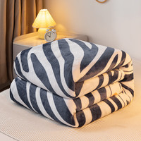 雅鹿加厚珊瑚绒毛毯子被子法兰绒床单宿舍保暖冬季铺床垫子盖毯 流金岁月【柔软舒适 手感细腻】 单人绒毯-120x200cm