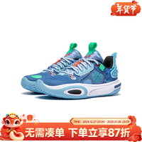 LI-NING KIDS李宁全城11儿童篮球鞋男童中大童春季减震回弹运动鞋青少年童鞋 巴黎蓝 42