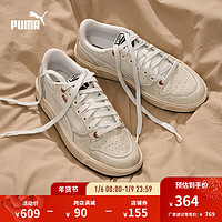 PUMA 彪马 男女同款复古休闲板鞋脏脏鞋 LX COURT LOW 399254 白色-白色-红色-01 35.5