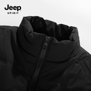 JEEP SPIRIT吉普羽绒马甲男秋冬季休闲鸭绒坎肩保暖背心男大码外套