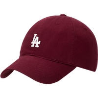 MLB 美职棒（MLB）帽子 男帽女帽软顶刺绣棒球帽休闲运动鸭舌帽3ACP66/77 洛杉矶道奇队/酒红色/77 F