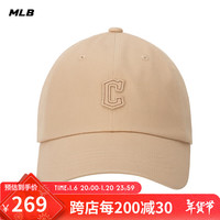 美职棒(MLB)男女帽子秋冬季软顶刺绣棒球帽休闲遮阳鸭舌帽 克利夫兰印第安人/浅米色(77升级款) 均码 F