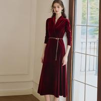 【新年系列】罗衣魔衣春装丝绒女优雅高级婚宴鱼尾礼服裙
