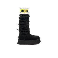 UGG 女士厚底经典字母袜套高筒靴雪地靴 1144044 黑色 39