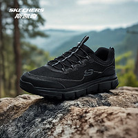 SKECHERS 斯凯奇 2024新款男士户外登山鞋轻便耐磨提拉方便穿脱大底 全黑色/BBK 41