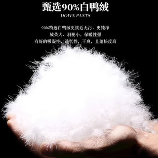 浪莎90白鸭绒羽绒裤女冬季宽松高腰束脚裤小个子加绒裤女零下40度 黑色【90白鸭绒】 L【适合90-120斤】