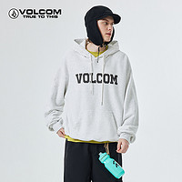 VOLCOM 钻石户外运动卫衣2024秋季新款美式字母印花袋鼠兜连帽衫潮