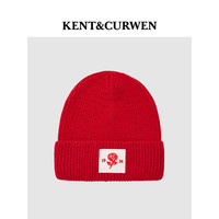 肯迪文 KENT&CURWEN 2024秋冬系列男女同款玫瑰刺绣毛线针织帽冷帽