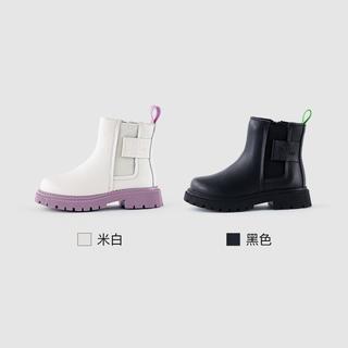 bata kids女童马丁靴秋季厚底英伦风儿童靴子软底女孩短靴