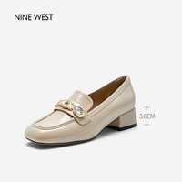 Nine West/玖熙平底鞋单鞋高跟鞋乐福鞋休闲鞋板鞋 NP307047FK杏色 38