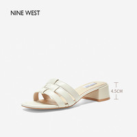 Nine West/玖熙平底鞋单鞋高跟鞋乐福鞋休闲鞋板鞋 NN426010KK米白 37