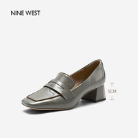 Nine West/玖熙平底鞋单鞋高跟鞋乐福鞋休闲鞋板鞋 NH373007FK灰色 38