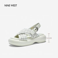 Nine West/玖熙平底鞋单鞋高跟鞋乐福鞋休闲鞋板鞋 NN449002EK米白 34