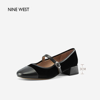 Nine West/玖熙平底鞋单鞋高跟鞋乐福鞋休闲鞋板鞋 NH350076EK黑色 39