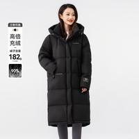 雪中飞 SNOWFLYING【温暖冬季】女式羽绒服抽绳防风连帽防风年轻简约户外保暖外套女