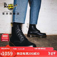 马汀博士 Dr.Martens马丁101 YS英伦男女秋舒适黄车线光面皮黑色短靴马丁靴城市轻户外 黑色 39