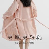 洁丽雅浴袍女可穿裹大人抗菌浴裙浴巾比纯棉吸水速干柔软裹巾1条