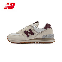 new balance nb女鞋舰店 运动鞋百搭缓震跑步鞋复古休闲鞋子女 574系列/米白色/WL574RCF-B 37码/内长235mm