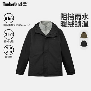 Timberland 方男装防水三合一冲锋衣24秋冬户外抓绒|A41S1 A41S1M45/黑色 M