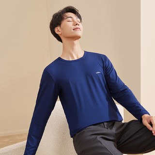 柒牌男士保暖上衣防螨抗菌打底衣圆领薄款秋冬t恤衫男式秋衣