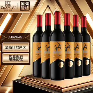 CHANGYU 张裕 先锋法国苔思藤加斯科尼干红葡萄酒750ml*6瓶 整箱装进口红酒年货