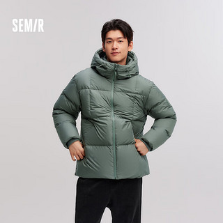 森马（Semir）轻松羽绒|超级植物系列羽绒服男短款防水外套连帽潮101723113116