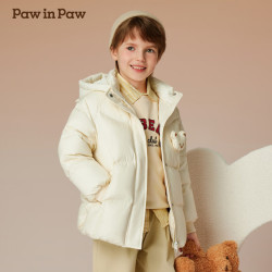 Paw in Paw 儿童羽绒服连帽防风实用 L/Beige浅米色/36 130cm 充绒量100g