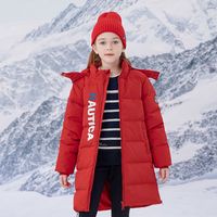 Nautica/诺帝卡童装儿童羽绒服男女童冬季连帽中长款羽绒服保暖