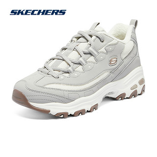 Skechers斯凯奇男女款百搭运动熊猫鞋加绒保暖老爹鞋