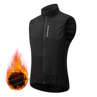 沃萨维公路自行车秋冬季抓绒保暖马甲背心户外防风骑行夹克上衣男 溯风士黑色马甲【舒适保暖 修身显瘦】 L