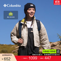 Columbia哥伦比亚户外24秋冬新品女子拒水短款夹克休闲棉服WR8199 084宽松版型