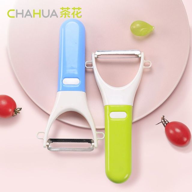 茶花 炫彩果皮刀削皮刀削皮器不锈钢剥皮刀刨皮器水果削皮器果皮刀