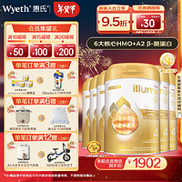 Wyeth 惠氏 启赋双萃A2奶源6HMO婴幼儿营养配方奶粉 启赋luxa A2 4段850g（6罐）