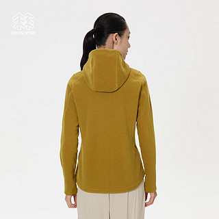 KOLON SPORT/可隆抓绒夹克 女子户外运动徒步登山连帽保暖透气上衣外套 LKFJ5SN010-CA 驼色 S 160/84A