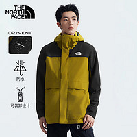 The North Face北面冲锋衣男户外保暖抓绒内胆三合一冲锋外套89YX 绿色/5LI XL