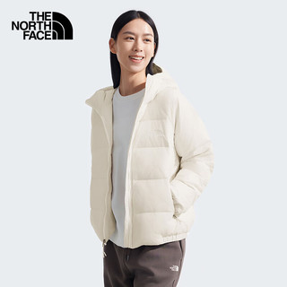 The North Face北面羽绒服女户外600蓬鹅绒高蓬保暖外套7QVV 米白色/QLI M
