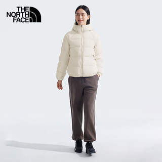 The North Face北面羽绒服女户外600蓬鹅绒高蓬保暖外套7QVV 米白色/QLI M